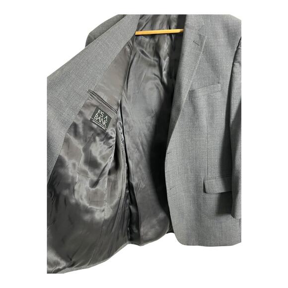 Jos. A. Bank Gray Wool Blazer Sport Coat 46 long Preppy Career Twee - Picture 11 of 11